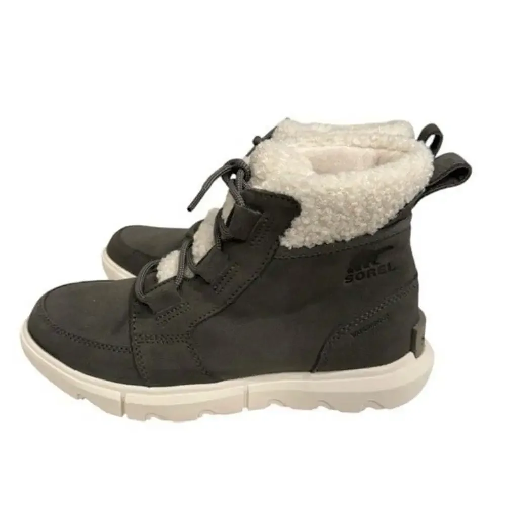 Sorel Quarry Sea Salt Women's Waterproof Insulated Winter Boots Grey Size 6